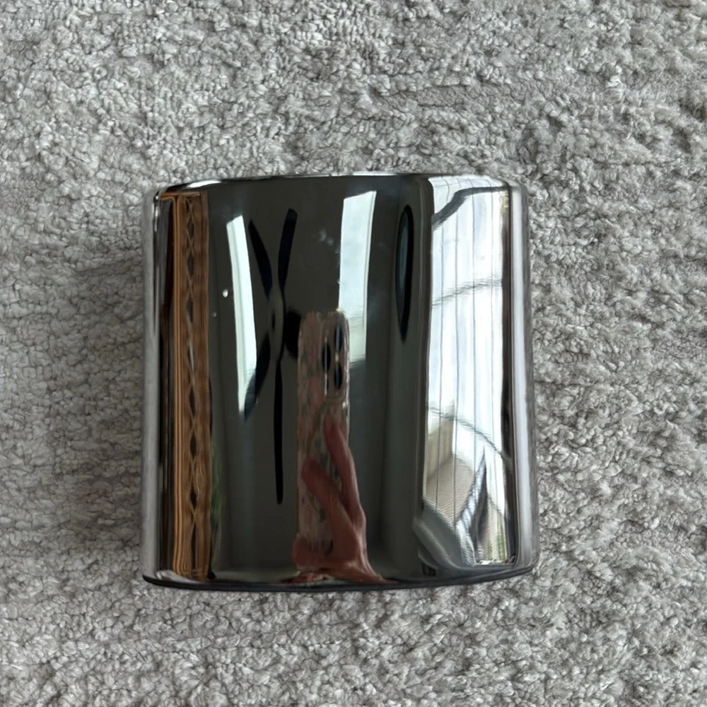 Croscill Chrome Soap Dish and Toothbrush Holder Set